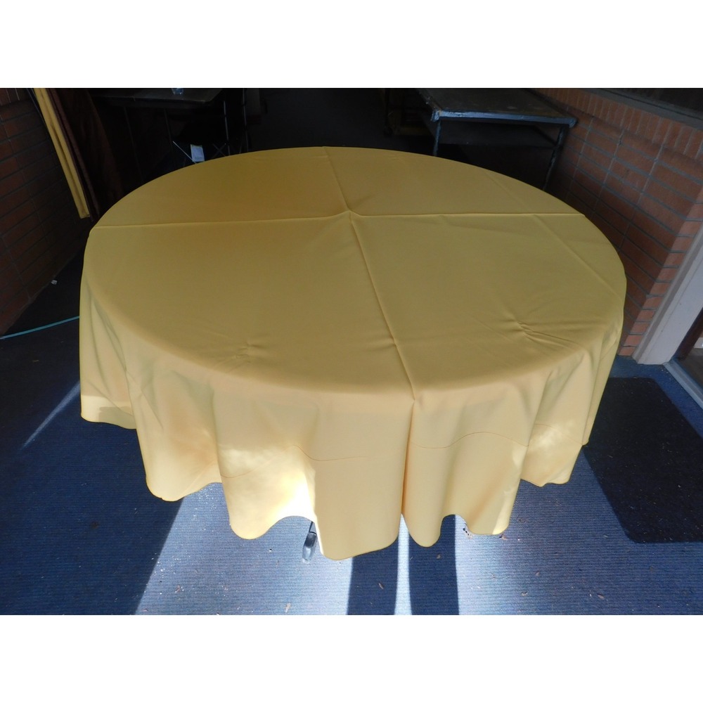 Lot of 5 96" Round Gold Tablecloths